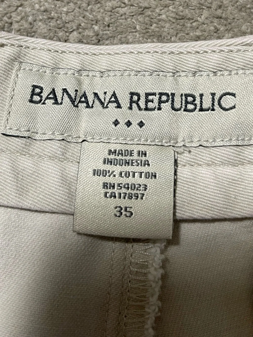 Mens Banana Republic Chino Khaki Shorts